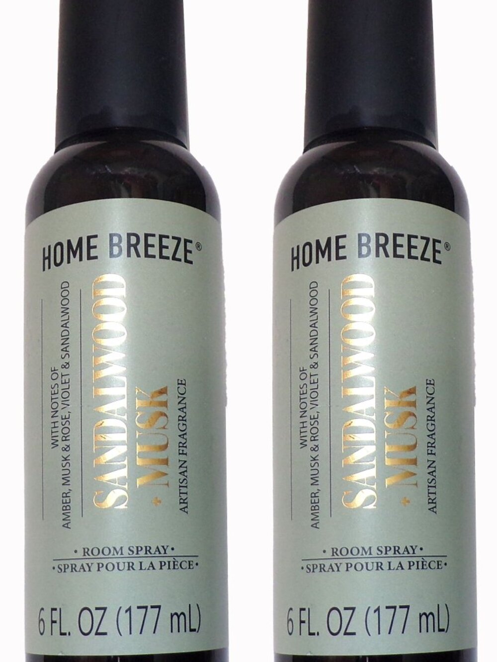 Home Breeze Fragrance Room Spray Sandalwood + Musk 6 fl oz (Set of 2)